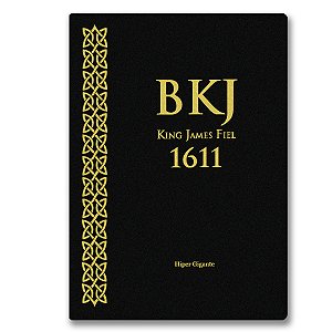 BÍBLIA KING JAMES FIEL 1611 Letra hiper gigante CAPA LUXO PRETA