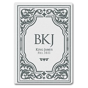 BÍBLIA KING JAMES FIEL 1611 Letra extra gigante CAPA LUXO BRANCA