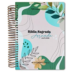 BÍBLIA NA83JR SLIM JORNADA margens para anotações Letra normal CAPA DURA ESPIRAL PRIMAVERA