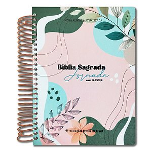 BÍBLIA NA83JR SLIM JORNADA margens para anotações Letra normal CAPA DURA ESPIRAL PRIMAVERA
