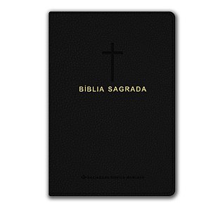 BÍBLIA NA065MLV Letra Normal COM REFERÊNCIAS CAPA LUXO PRETA - palavras de Jesus em vermelho