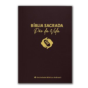 BÍBLIA NA60ULTRALV ECONÔMICA Letra Normal CAPA BROCHURA VINHO PÃO DA VIDA - palavras de Jesus em vermelho