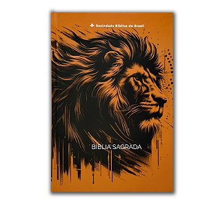 BÍBLIA NA63ECO ECONÔMICA Letra Normal CAPA DURA LEÃO LARANJA