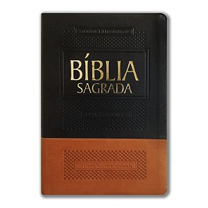 BÍBLIA RA065LGI Letra gigante CAPA LUXO MARROM CLARO & ESCURO
