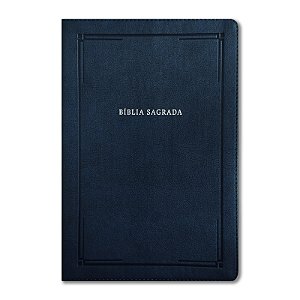BÍBLIA NVI SLIM Letra grande CAPA LUXO AZUL BARROCA