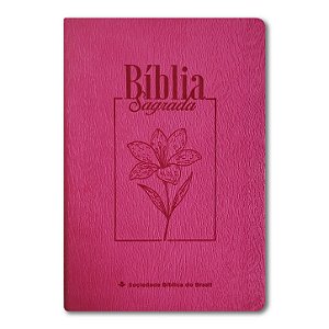 BÍBLIA NA065LG Letra grande CAPA FLEXÍVEL LEGNO GOIABA