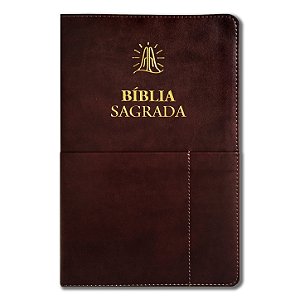 BÍBLIA ACF SLIM LEITURA PERFEITA Letra Normal CAPA LUXO MARROM COM BOLSO
