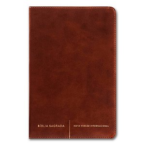 Bíblia Sagrada NVI Slim Capa luxo marrom