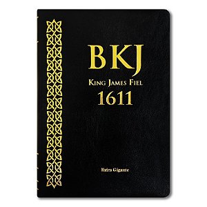 BÍBLIA KING JAMES FIEL 1611 Letra extragigante CAPA LUXO PRETA - Palavras de Jesus em vermelho