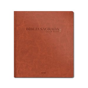 BÍBLIA LEIA E ANOTE NVI LETRA GRANDE CAPA LUXO AVELÃ - Palavras de Jesus em vermelho