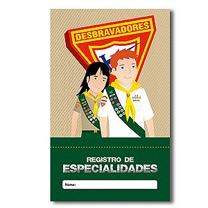 REGISTRO (CARTÃO) ESPECIALIDADES DESBRAVADORES - NOVO