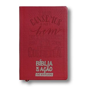 BÍBLIA EM AÇÃO DE ESTUDO - Luxo - Letra normal - capa vermelha