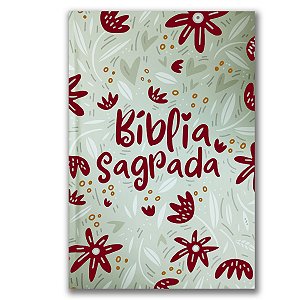 BÍBLIA NVT LN Letra Normal capa dura - Jardim da Vida - creme