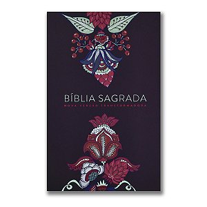 BÍBLIA NVT LG ST - LETRA GRANDE - INDIAN FLOWERS - VINHO