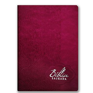 BÍBLIA RA065TILGI Letra gigante índice capa luxo renda pink