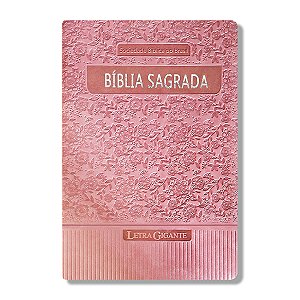 BÍBLIA RA065TILGI Letra gigante CAPA LUXO ROSA CLARO ÍNDICE