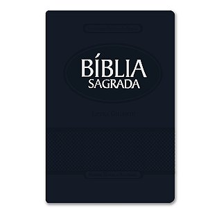 BÍBLIA RA065TILGI Letra gigante capa luxo azul índice
