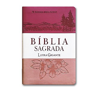 BÍBLIA RA065TILGI Letra Gigante CAPA luxo 3 cores pink rosa e branca índice