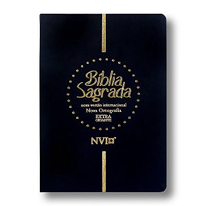 BÍBLIA NVI LETRA GIGANTE CAPA LUXO PRETA