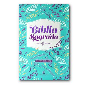 BÍBLIA NVI Leitura Perfeita Letra gigante capa luxo flores