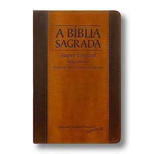 BÍBLIA ACF Letra SUPERLEGÍVEL C/ REFERÊNCIAS CAPA CHOCO HAVANA