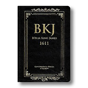 BÍBLIA KING JAMES 1611 COM CONCORDÂNCIA  Standard Letra normal capa preta palavras de Jesus em vermelho