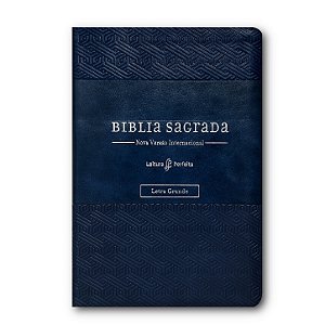 BÍBLIA NVI COM ESPAÇO PARA ANOTAÇÕES Letra grande capa luxo azul - SUA BÍBLIA
