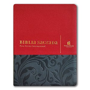 BÍBLIA NVI COM ESPAÇO PARA ANOTAÇÕES (SUA BÍBLIA) - Letra Normal capa vermelha/cinza