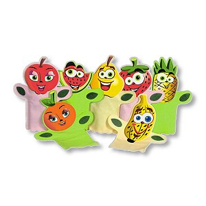 FANTOCHES SALADA DE FRUTAS - conjunto completo - 7 peças feltro