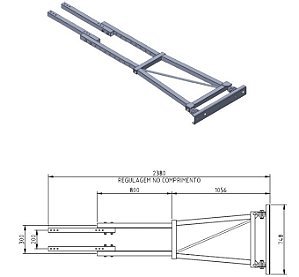 Gravata de Fixação para Módulo 650mm (Ancoragem)