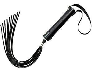 CHICOTE 12 TIRAS 40CM PRETO PRAZER & CIA