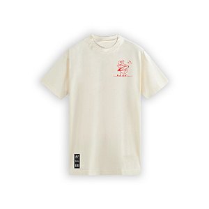 Tropical Island Monvi - Camiseta Off White estampa Laranja