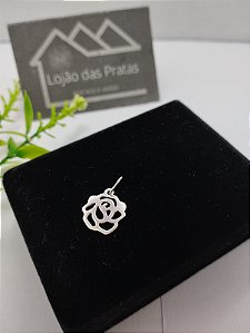*Pingente Rosa Vazada de prata 925*