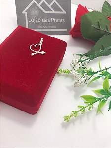 *Pingente Coração com seta de Prata 925*