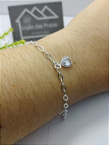 *Pulseira com pingo de luz em prata 925*