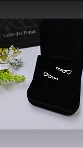 *Brinco cuff coração em prata 925*