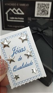 Trio de Brinco Estrela em prata 925