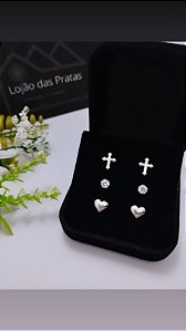 *Trio de brinco em prata 925*