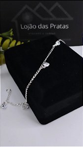 *Pulseira com pedras de zircônia em prata 925*