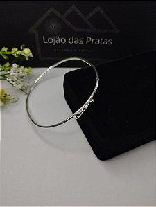 *Bracelete fio liso oval em prata 925*