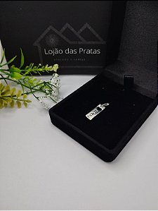 *Pingente Plaquinha Paz com coração vazado de Prata 925*