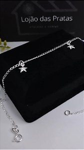 *Tornozeleira com estrelas em prata 925*