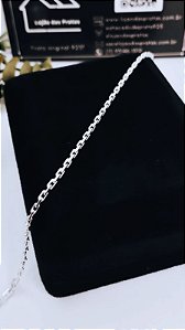*Pulseira Cadeado Fechado 20cm x 0,2mm em Prata 925*
