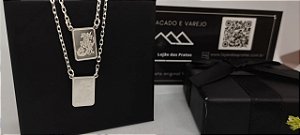 *Escapulário SÃO JORGE - 70cm em prata 925*