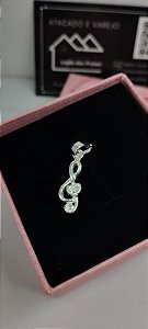 *Pingente Nota Musical Clave De Sol em prata 925*