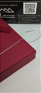 *Pulseira fio laminado 18cm em prata 925*