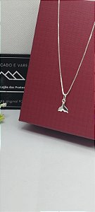 *Conjunto Corrente Veneziana 45cm e Pingente  Sereira em prata 925*