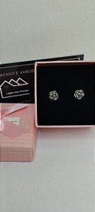 *Brinco Rosa em Prata 925*