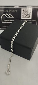 *Pulseira masculina Cartier Cadeado 20cm x 2mm em prata 925*
