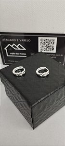 *Brinco Argola com trio de estrela em prata 925*